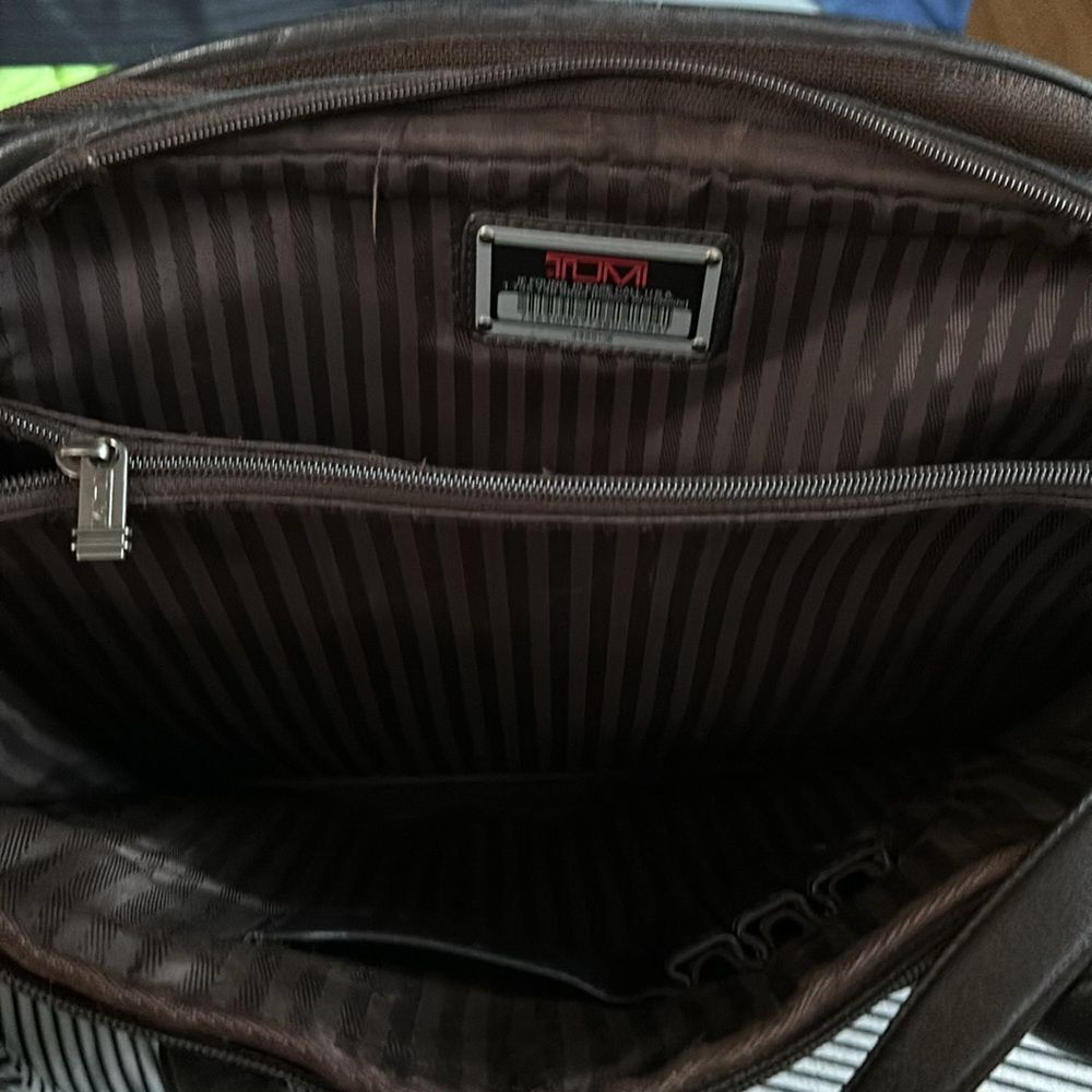 Tumi Brown Nylon and Leather Tote Bag - Picture 12 of 13